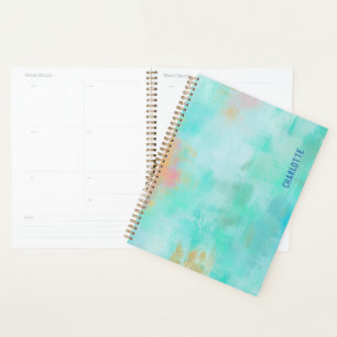 Ocean Joyride - Blue Turquoise Abstract Art  Planner