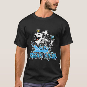 Ocean King Funny Fish Skeleton Cartoon T-Shirt