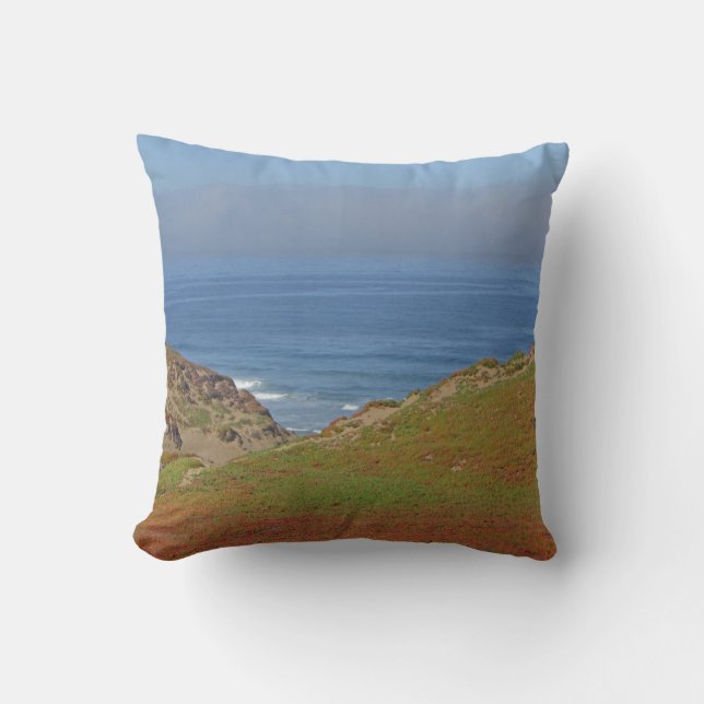 Ocean Landscape Photo Pacific Coast Beach Cushion (Front)