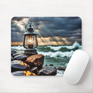Ocean Lantern In Storm Mouse Mat