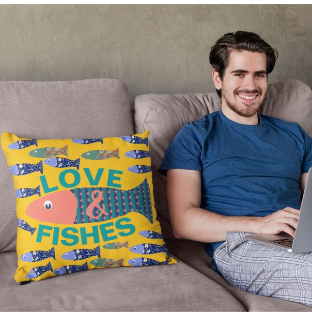 Ocean life, beach house, fish lover cushion (Creator Uploaded)