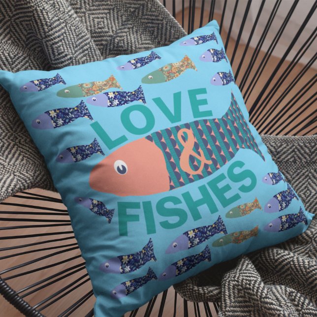 Ocean life, beach house, fish lover cushion (Creator Uploaded)