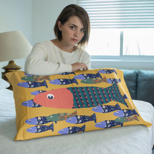 Ocean life, beach house, fish lover decorative cushion