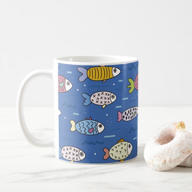 ocean life coffee mug (With Donut)