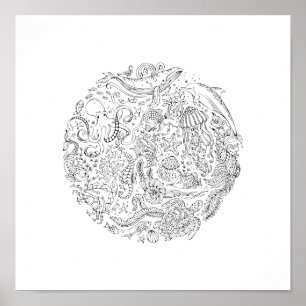 Ocean Life Decorative Poster