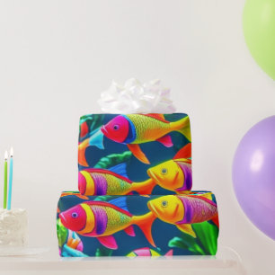 Ocean life fish corals summer vibes Wrapping Paper
