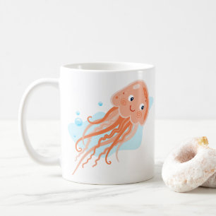 Ocean life. Jellyfish. Cute underwater world  Coffee Mug