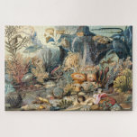 Ocean Life Jigsaw Puzzle<br><div class="desc">This is a digitally enhanced print of a colourful antique nineteenth century watercolor illustration of various undersea life titled Ocean Life by Christian Schussele.</div>