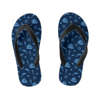ocean life kids flip flops
