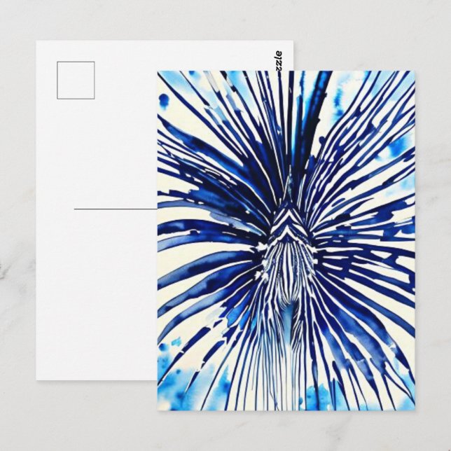 Ocean life lionfish postcard (Front/Back)
