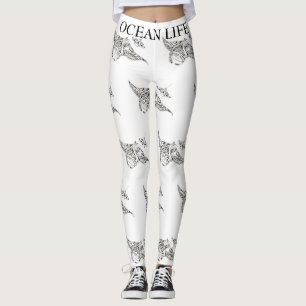 OCEAN LIFE manta-rays Leggings
