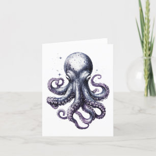 Ocean Life Octopus Greetings Card