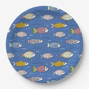 ocean life paper plates