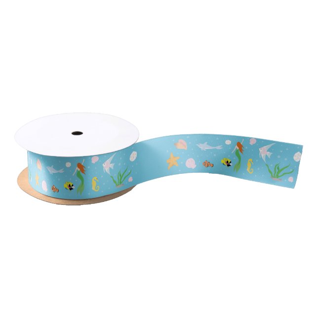 Ocean Life Satin Ribbon (Spool)