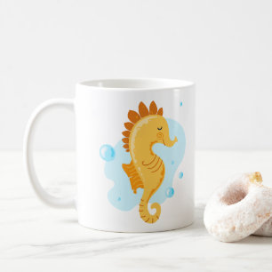 Ocean life. Seahorse. Cute underwater world  Coffee Mug