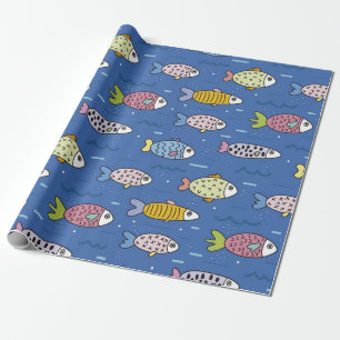 ocean life wrapping paper
