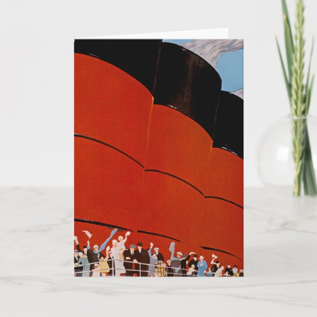 Ocean Liner Bon Voyage Card (Front)