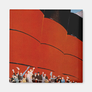 Ocean Liner Bon Voyage Magnet