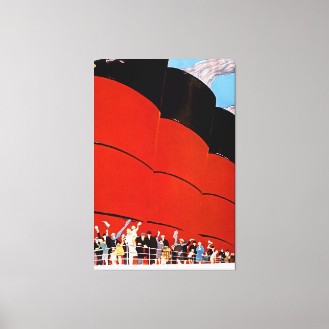 Ocean Liner Bon Voyage - XL Canvas Print (Front)