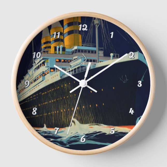 OCEAN LINER EUROPE AMERICA CLOCK (Front)