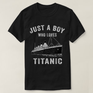 Ocean Liner Fan Boy Vintage Ship Art T-Shirt