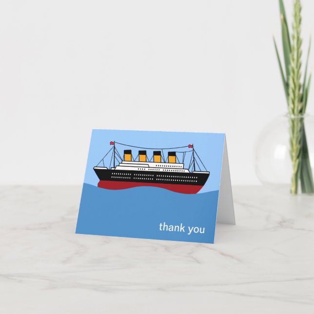 Ocean Liner Thank You note cards (Front)