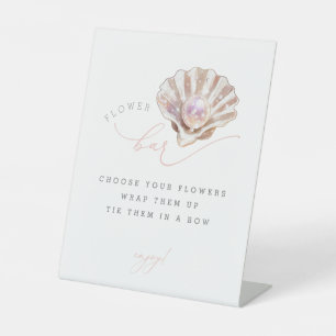 Ocean Little Pearl Sea Baby Shower Flower Bar Sign