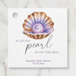 Ocean Little Pearl Under The Sea Baby Shower Favour Tags