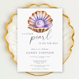 Ocean Little Pearl Under The Sea Baby Shower Invitation
