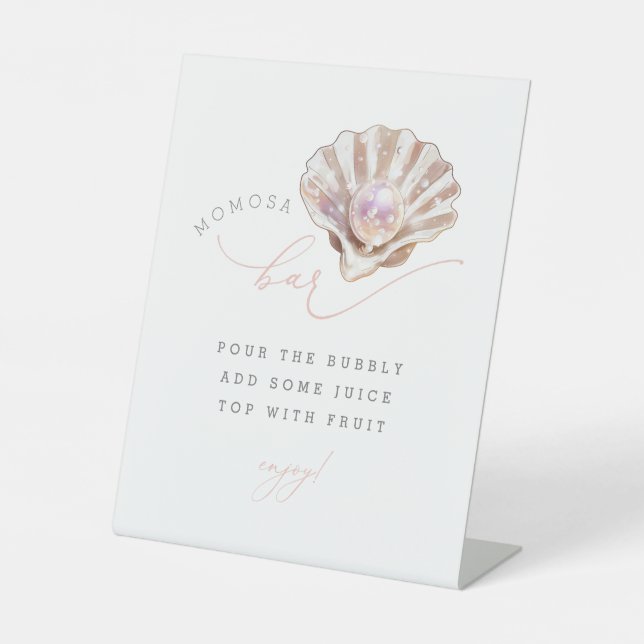 Ocean Little Pearl Under The Sea Momosa Bar Sign (Front)