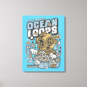 Ocean Loops Cereal  Canvas Print