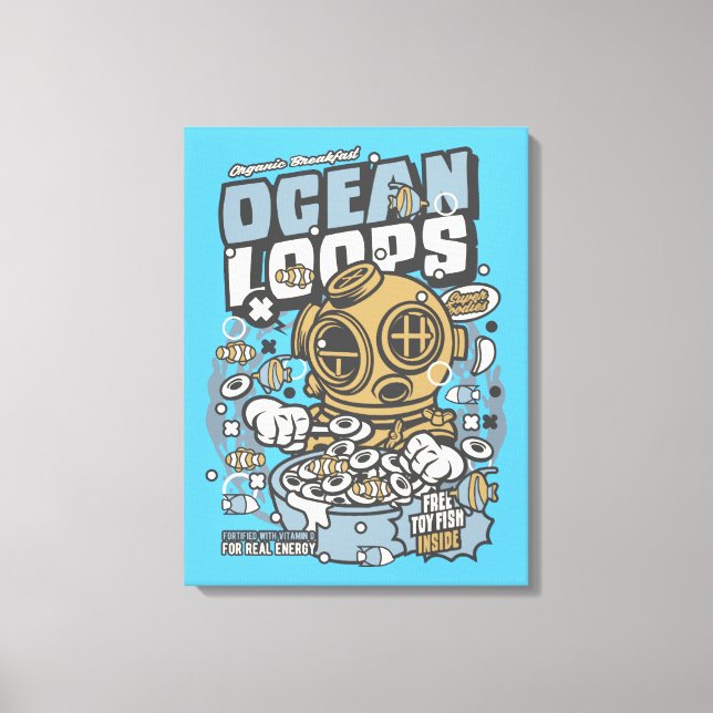 Ocean Loops Cereal  Canvas Print (Front)