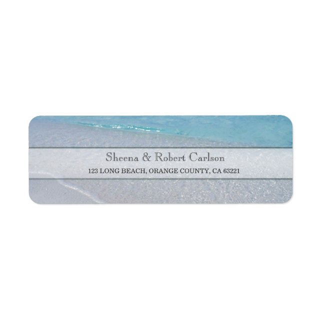 Ocean Love | Beach Wedding Address or Business (Front)