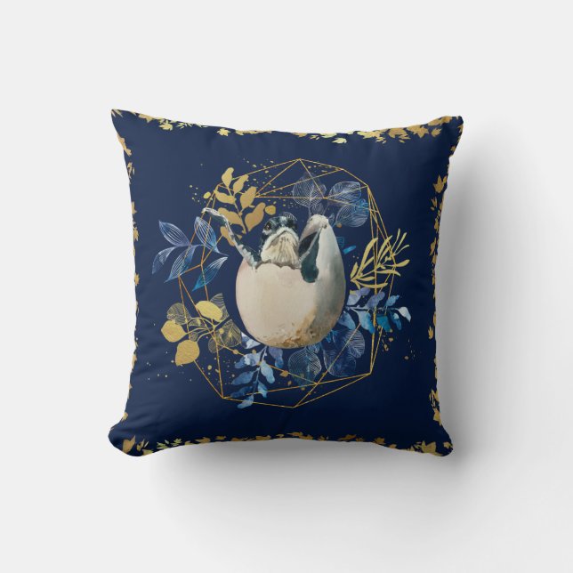 Ocean lovers Baby turtle escape watercolor Cushion (Front)