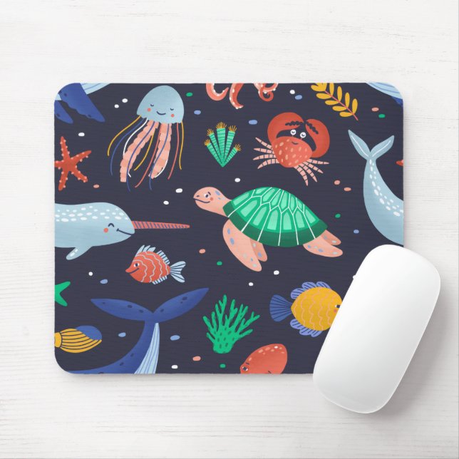 Ocean Lovers Mouse Mat (With Mouse)