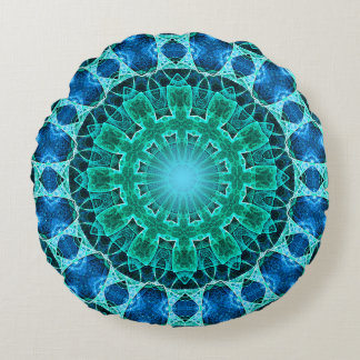 Ocean Mandala Round Cushion