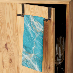 Ocean Marble Elegant Minimal Style Tea Towel