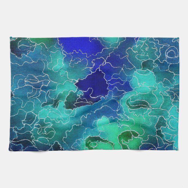 Ocean Maze Tea Towel (Horizontal)