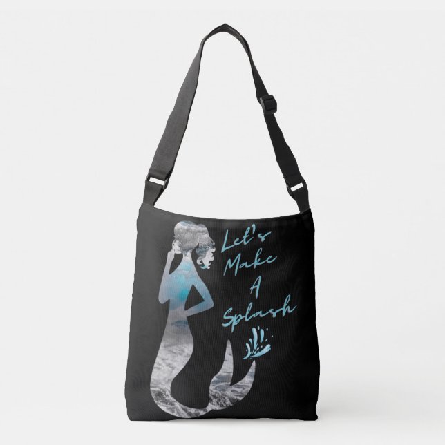Ocean Mermaid Let's Make A Splash Crossbody Bag (Front)