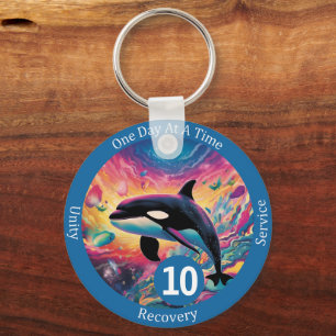 Ocean Milestone Gift - Custom Sobriety Gift Key Ring