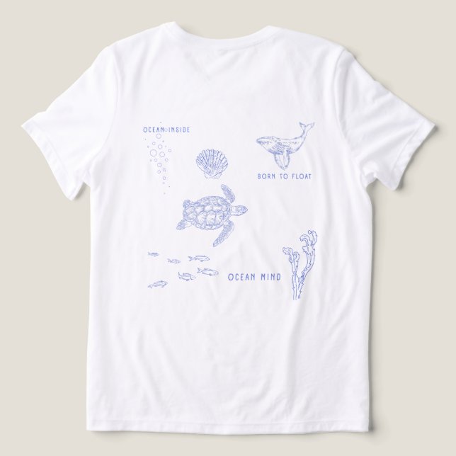 Ocean Mind – Born to Float Tri-Blend Shirt (Design Back)