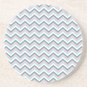 Ocean Mist Chevron Pattern Coaster