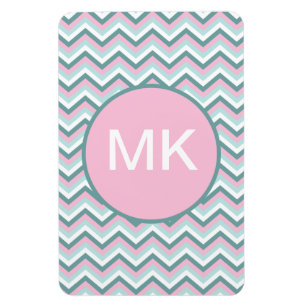 Ocean Mist Chevron Pattern Magnet