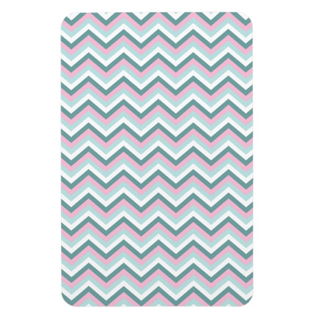 Ocean Mist Chevron Pattern Magnet (Vertical)