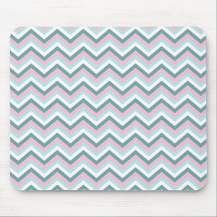 Ocean Mist Chevron Pattern Mouse Mat