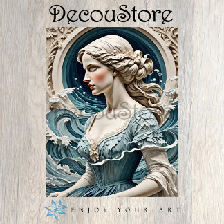 Ocean Muse – Liberty Style Sea Portrait Decoupage Tissue Paper