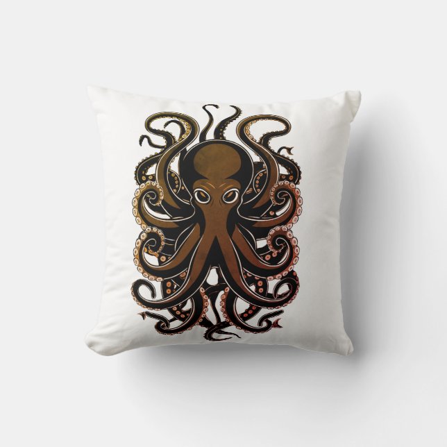 Ocean Mystique Octopus Design Cushion (Front)