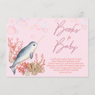 Ocean Narwhal seashells Books for Baby Enclosure Card