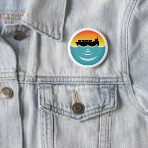 ocean noise pollution awareness 6 cm round badge