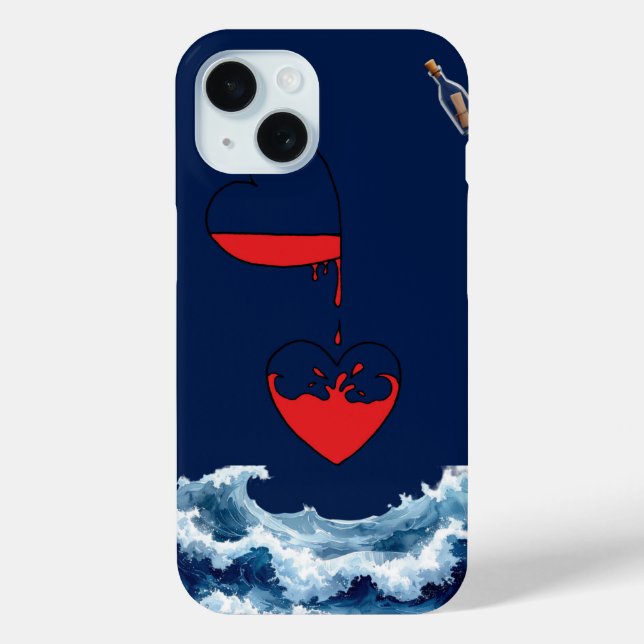 Ocean of Love Abstract Art Phone Case (Back)